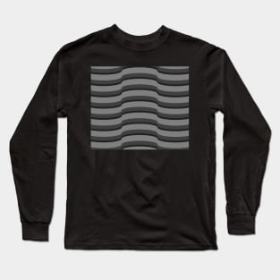 Op Art Smoke Grey 7632 Long Sleeve T-Shirt